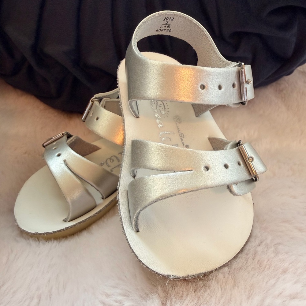 Silver Kids Sandals